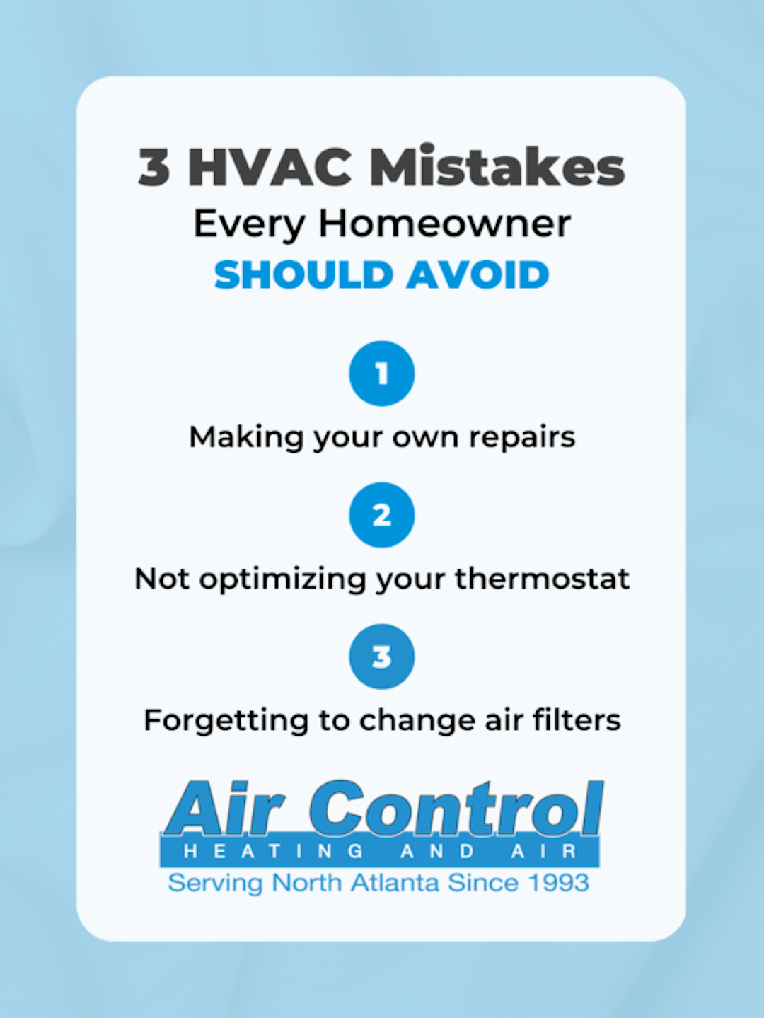 3 hvac mistakes